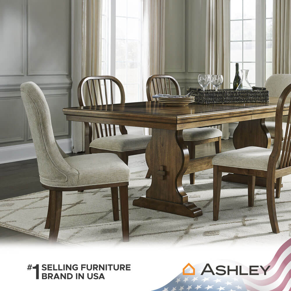 เก้าอี้ทานข้าว ASHLEY FURNITURE HOMESTORE รุ่น STURLAYNE-B สีน้ำตาล_6