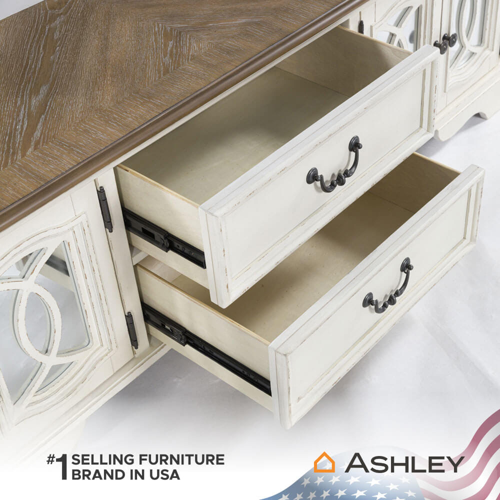 ตู้วางทีวี ASHLEY FURNITURE HOMESTORE รุ่น REALYN/200 สีขาววินเทจ
