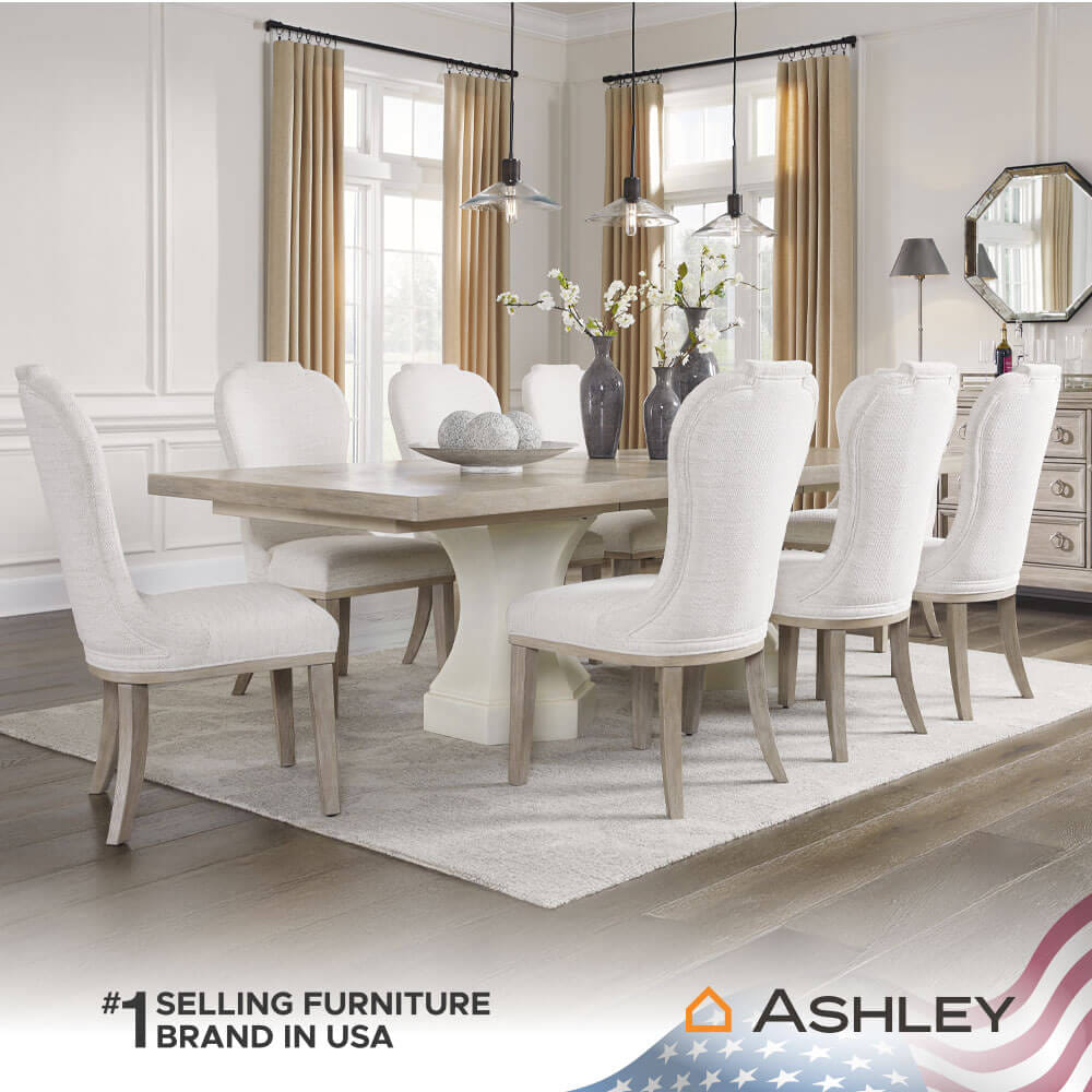 โต๊ะอาหาร ปรับขนาดได้ ASHLEY FURNITURE HOMESTORE รุ่น JORLAINA/182-274 สีไม้ธรรมชาติ