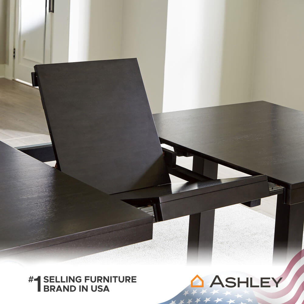 โต๊ะอาหาร ปรับขนาดได้ ASHLEY FURNITURE HOMESTORE รุ่น NEYMORTON/183-228 สีน้ำตาลเข้ม