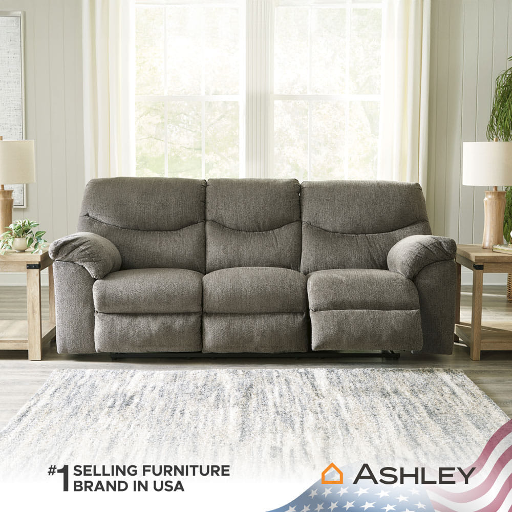 โซฟาปรับเอนนอน 3 ที่นั่ง ASHLEY FURNITURE HOMESTORE รุ่น ALPHONS/3RR สีน้ำตาล