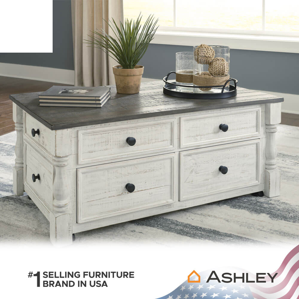 โต๊ะกลาง พร้อมลิฟท์ท็อป ASHLEY FURNITURE HOMESTORE รุ่น HAVALANCE/116 สีขาววินเทจ_7