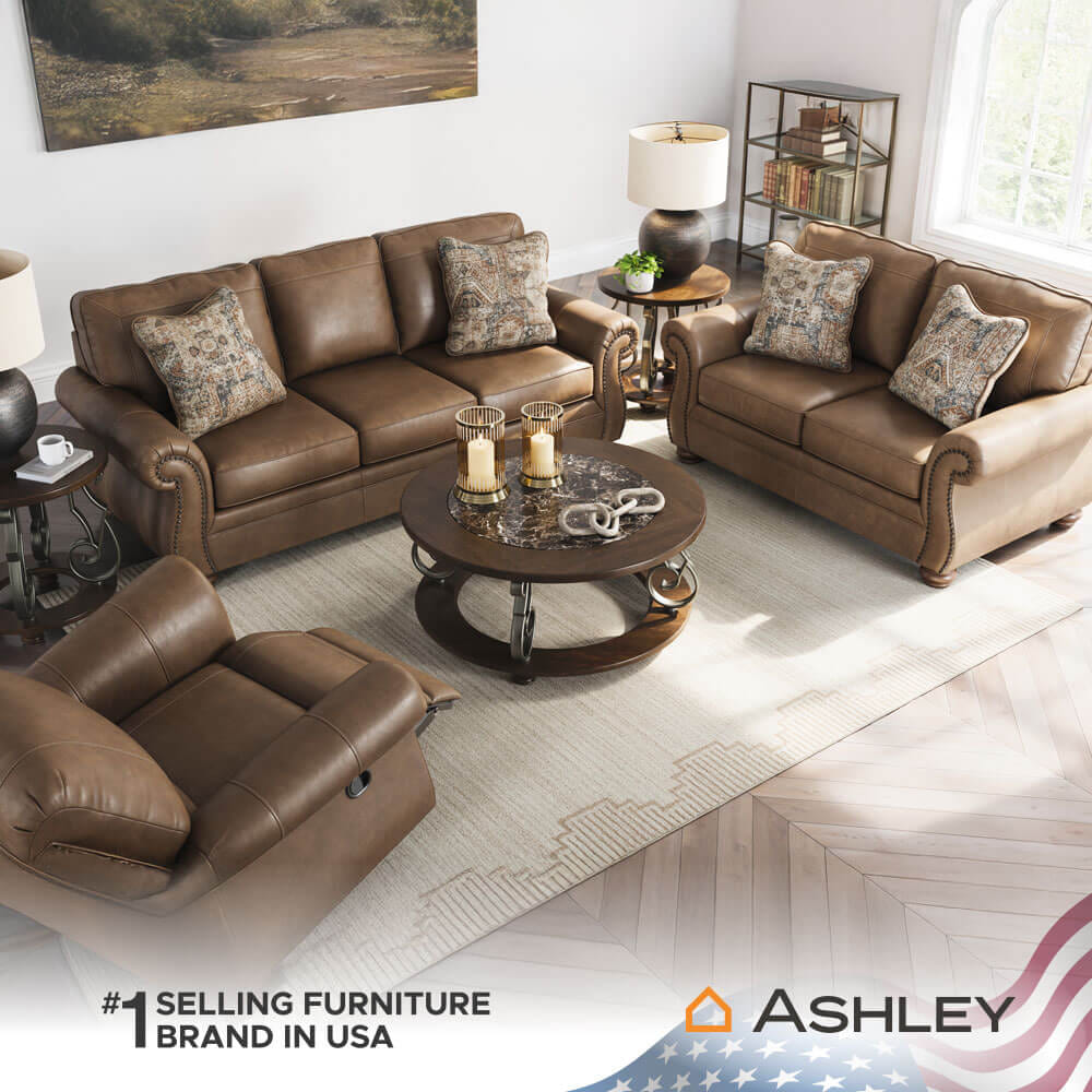 โซฟาปรับเอนนอน 1 ที่นั่ง ASHLEY FURNITURE HOMESTORE รุ่น SHADSBURNE/1R สีน้ำตาล