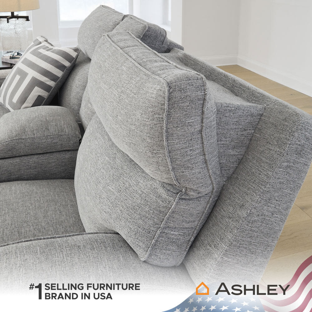 โซฟาปรับเอนไฟฟ้า 2 ที่นั่งพร้อมที่วางแขน ASHLEY FURNITURE HOMESTORE รุ่น BISCOE/2RRM สีเทาอ่อน