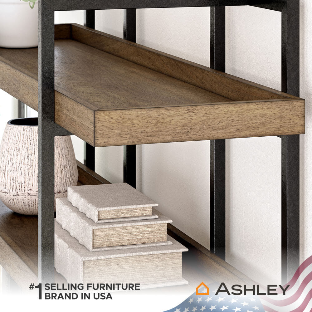 ชั้นวางหนังสือ ASHLEY FURNITURE HOMESTORE รุ่น MONTIA สีดำ