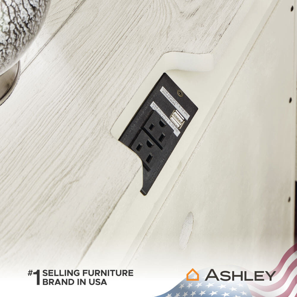 โต๊ะข้างเตียง ASHLEY FURNITURE HOMESTORE รุ่น ARLENDYNE สีขาววินเทจ_8