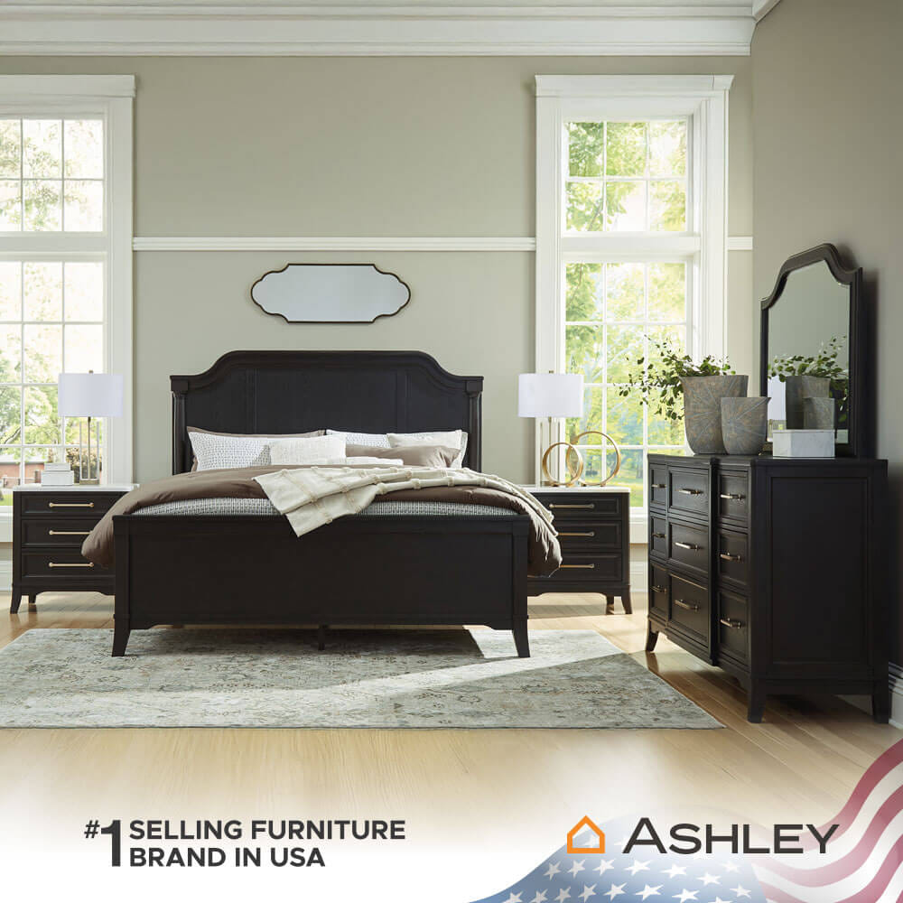 ตู้ข้างเตียง ASHLEY FURNITURE HOMESTORE รุ่น WELLTERN สีดำ_8