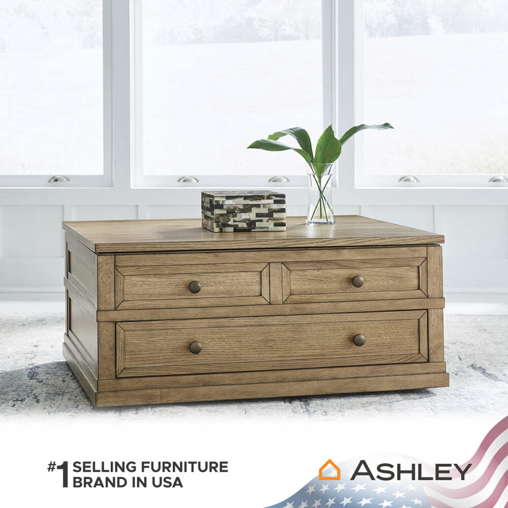 โต๊ะกลาง พร้อมลิฟท์ท็อป ASHLEY FURNITURE HOMESTORE รุ่น SHARLANCE/107 สีน้ำตาลอ่อน_9