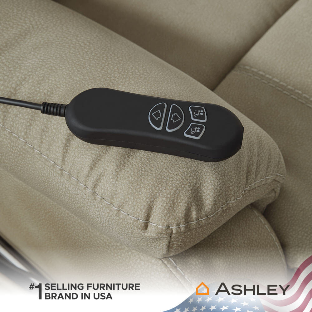 โซฟาปรับเอนไฟฟ้า 1 ที่นั่ง ASHLEY FURNITURE HOMESTORE รุ่น NEXT-GEN DURAPELLA/1RM สีน้ำตาลอ่อน
