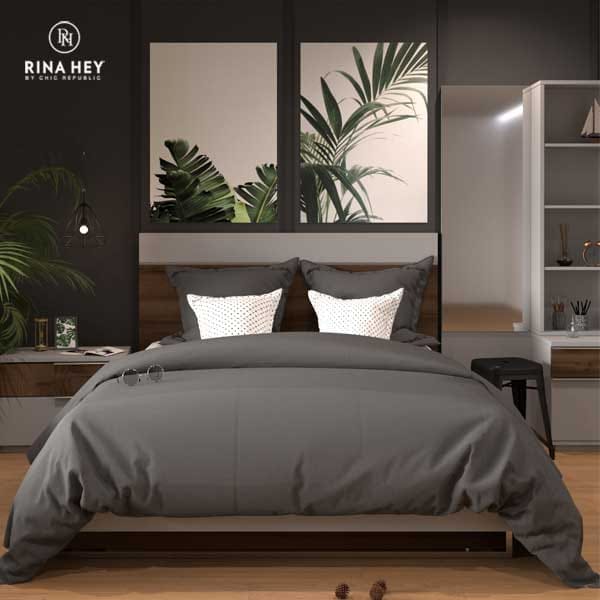 เตียง 6 ฟุต RINA HEY รุ่น COOPER/180 สีวอลนัทเข้ม
