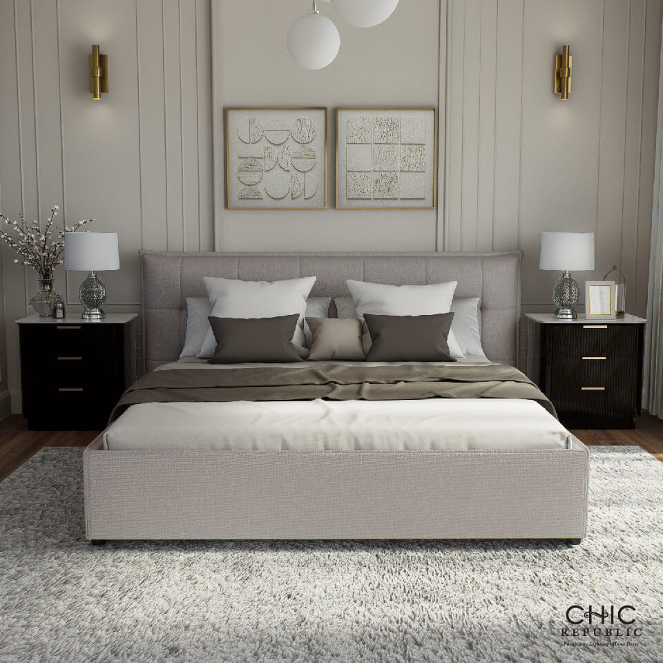 เตียง 6 ฟุต CHIC REPUBLIC รุ่น HYDE/180 สีเบจ_8