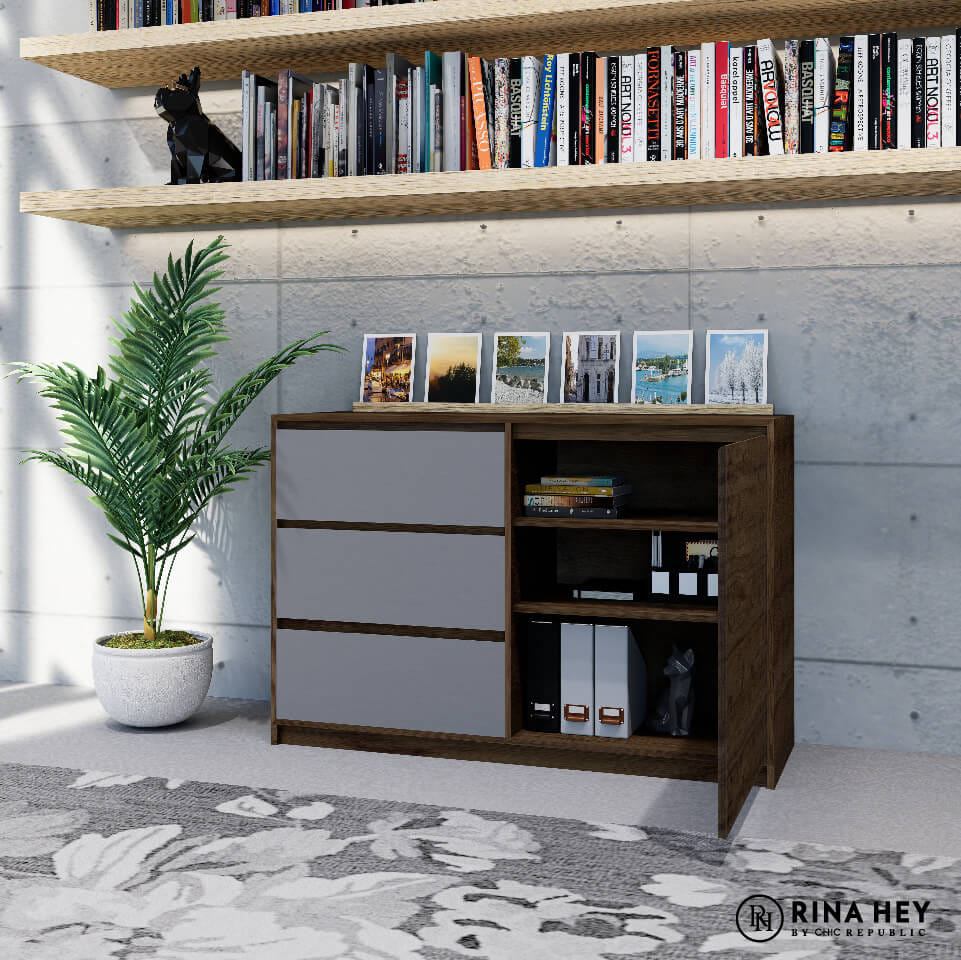 ตู้อเนกประสงค์ RINA HEY รุ่น UNIT-B/120 สีวอลนัทเข้ม_5