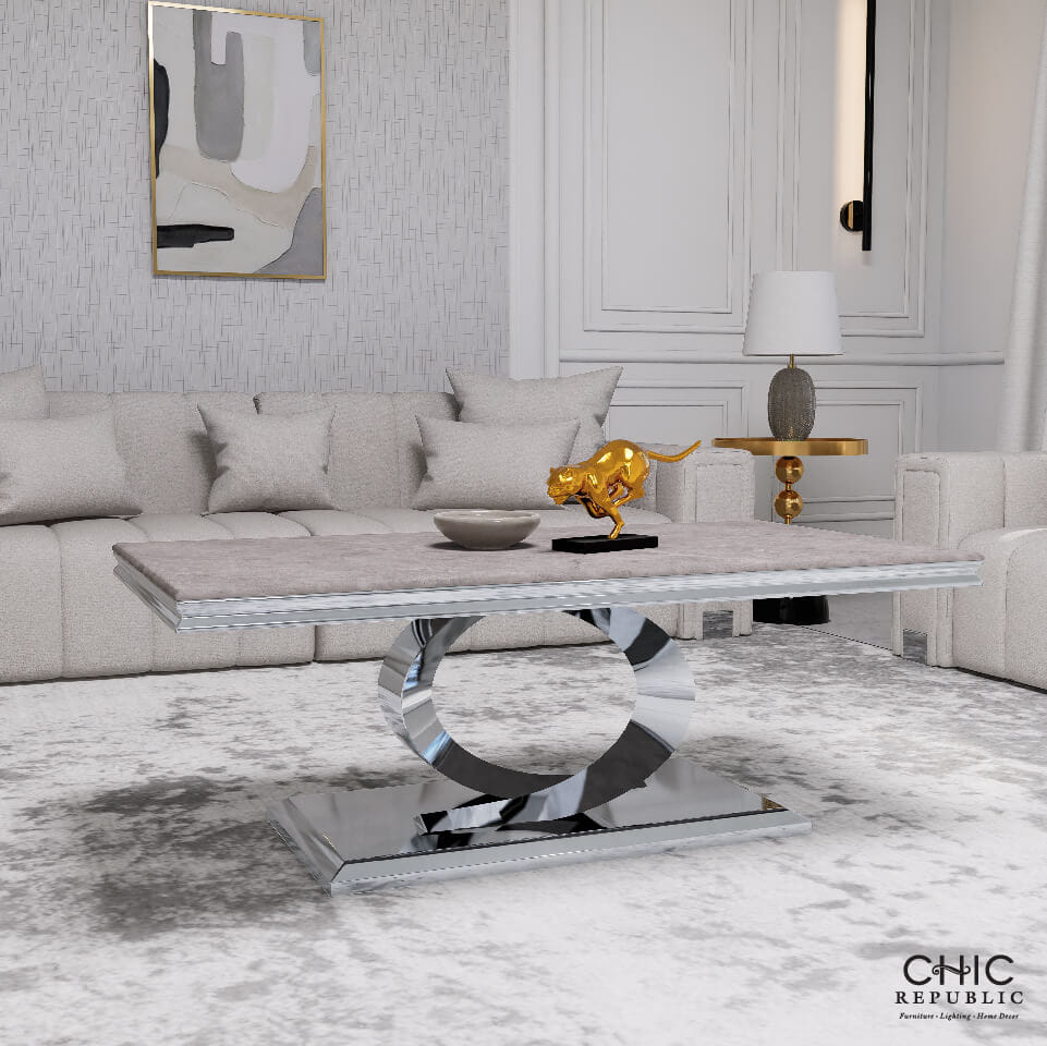 โต๊ะกลาง CHIC REPUBLIC รุ่น MENDIOLA-CH/130 MARBLE สีเทาอ่อน_6