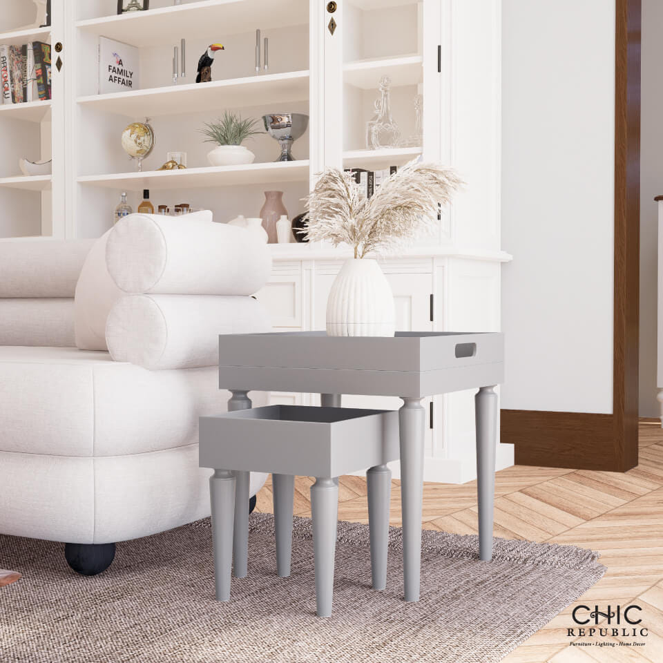 โต๊ะข้าง 2 ชิ้น CHIC REPUBLIC รุ่น ENGEL/2 สีเทาวินเทจ_6