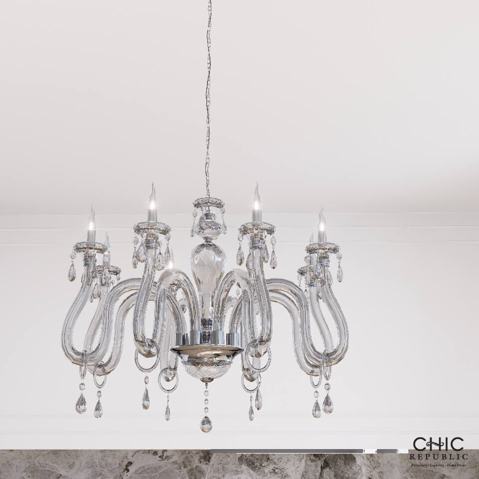 โคมไฟระย้า CHIC REPUBLIC รุ่น ALDANA/8 สีโครเมี่ยม_5