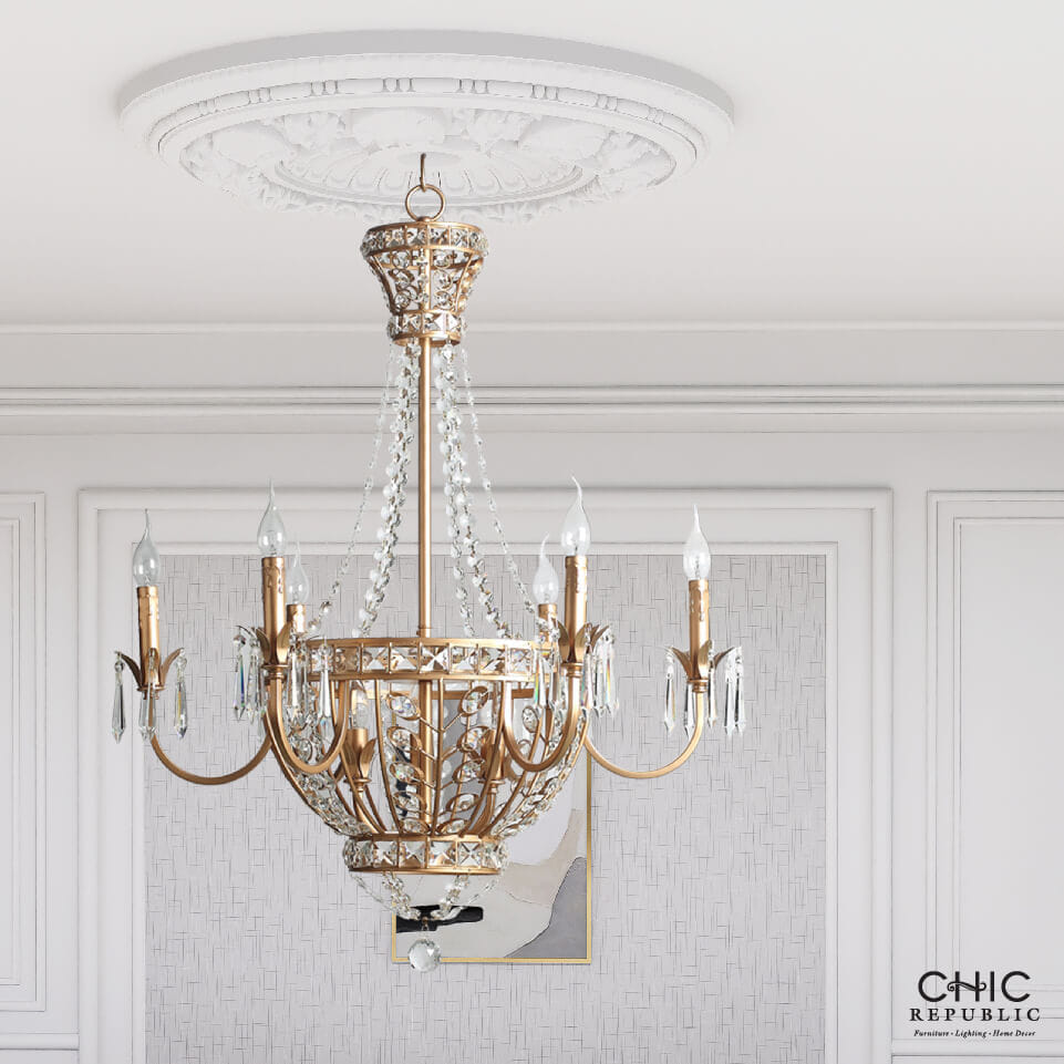 โคมไฟระย้า CHIC REPUBLIC รุ่น LUCERITO/6+3 สีบรอนซ์_5