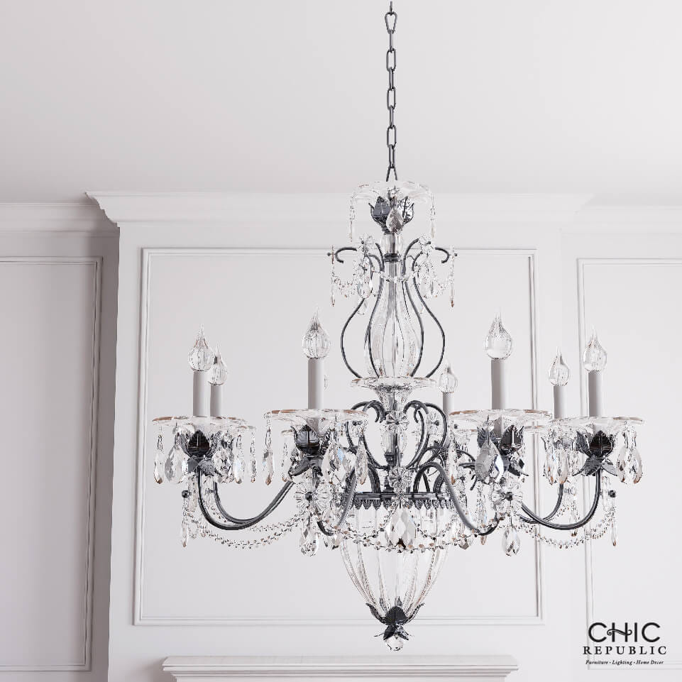 โคมไฟระย้า CHIC REPUBLIC รุ่น JANESVILLE/8 สีโครเมี่ยม_5