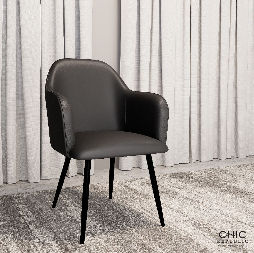 เก้าอี้รับประทานอาหาร CHIC REPUBLIC รุ่น BRADY สีเทาเข้ม_8