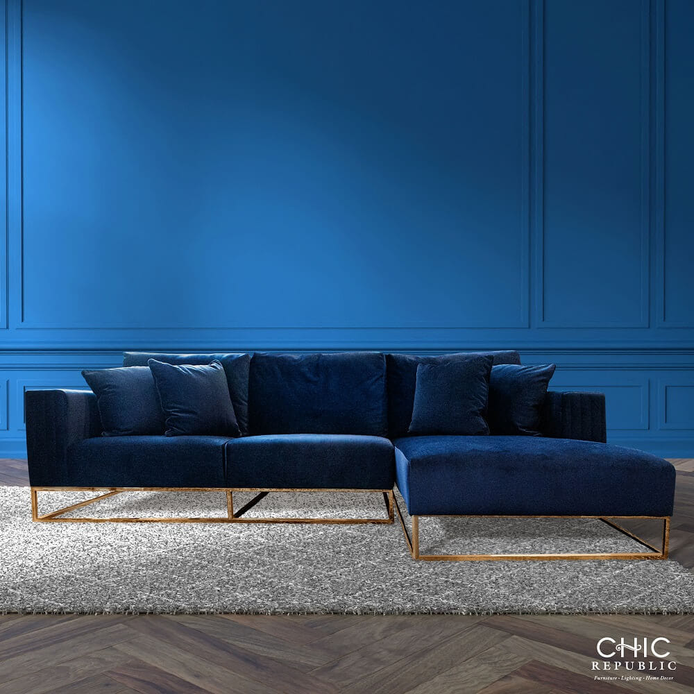 โซฟาตัว L ด้านซ้าย CHIC REPUBLIC รุ่น GANES/L สีน้ำเงินเข้ม_6