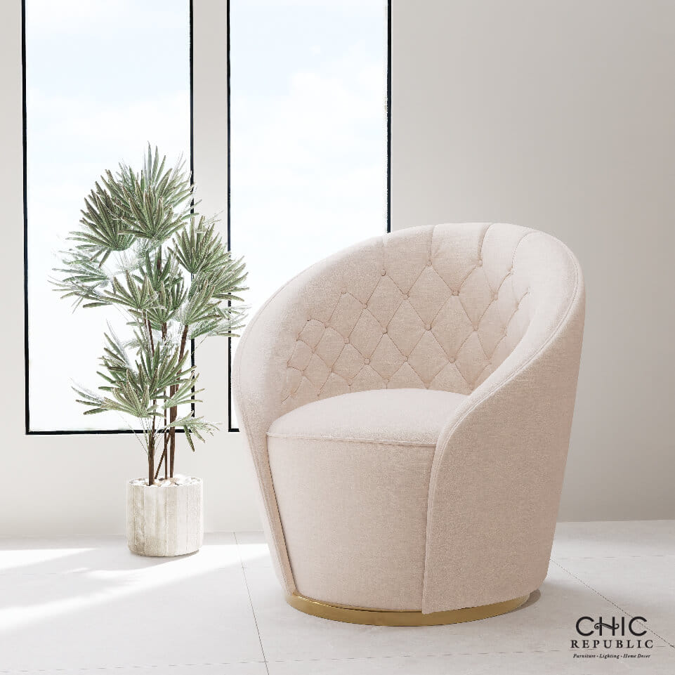 โซฟา 1 ที่นั่งแบบหมุนได้ CHIC REPUBLIC รุ่น BABEN/1 สีครีม_7