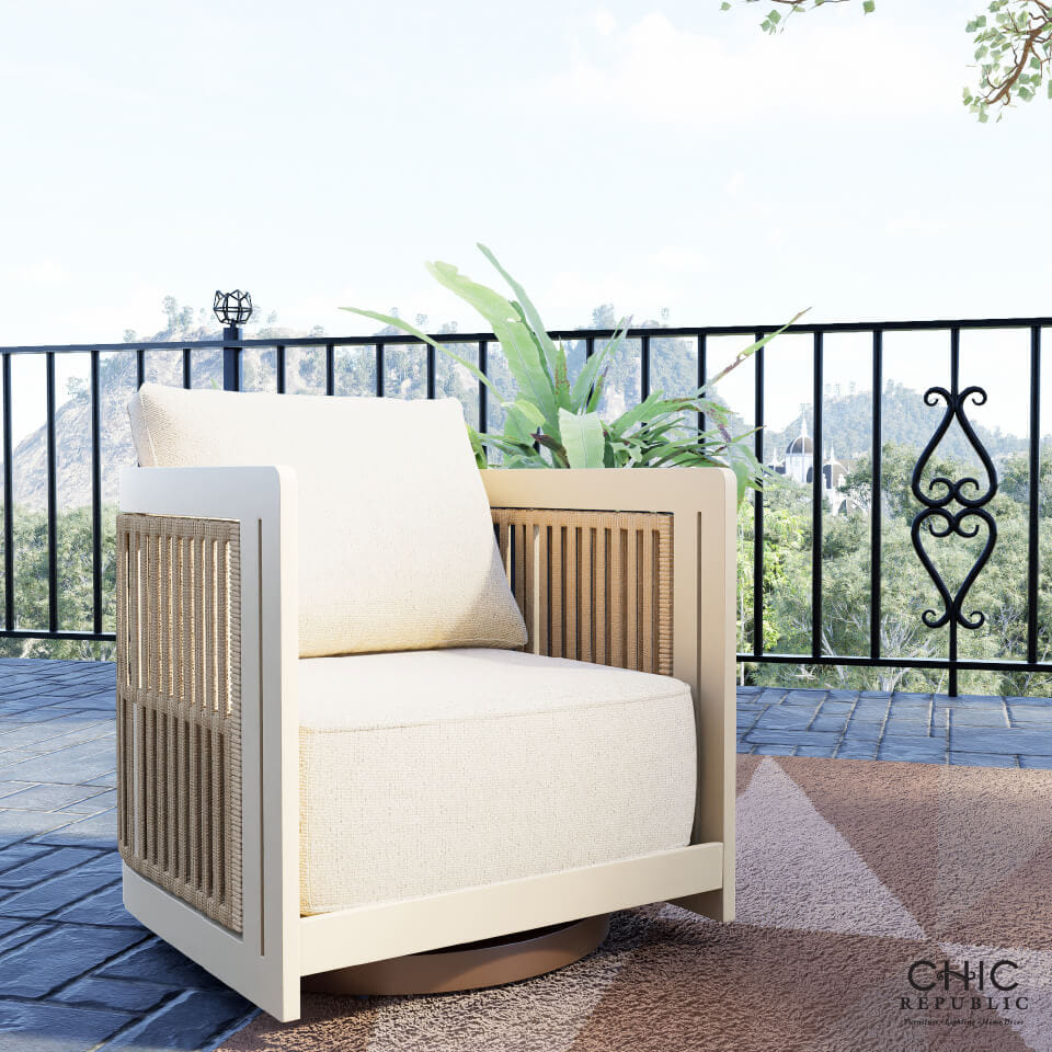 โซฟา 1 ที่นั่งแบบหมุนได้ CHIC REPUBLIC รุ่น NORMAN/1 สีครีม_9