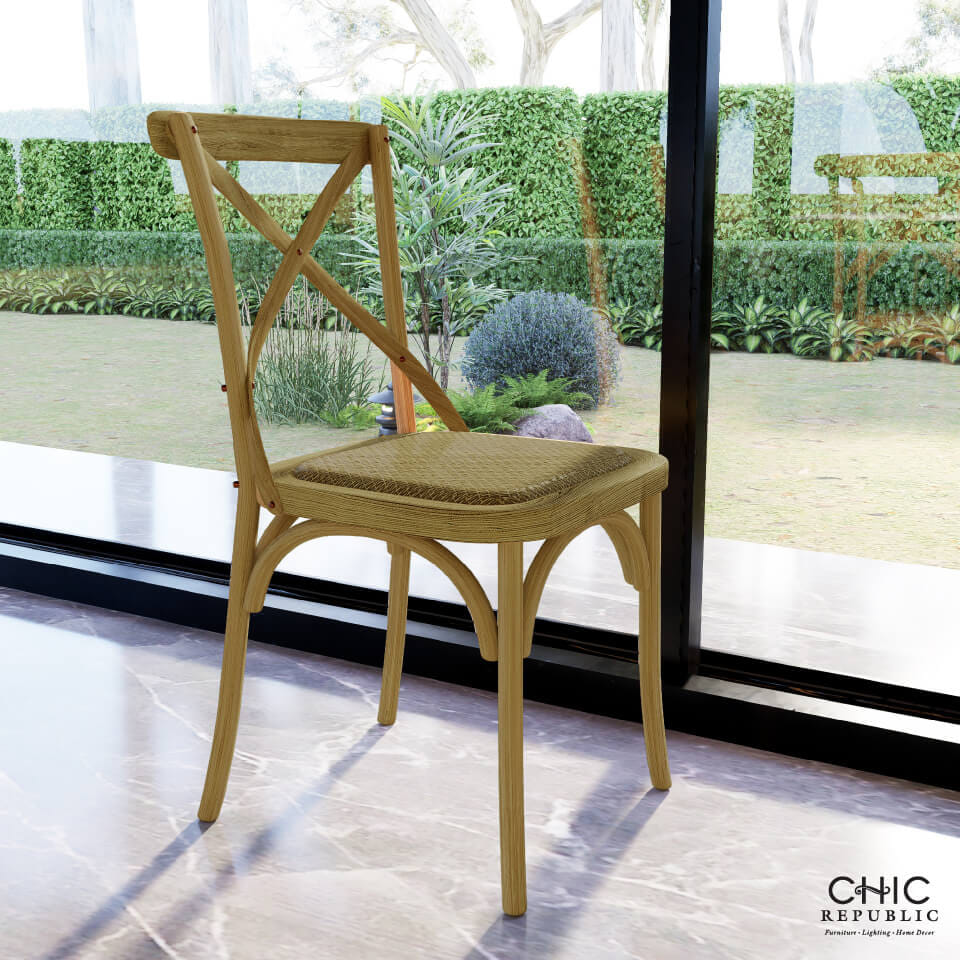 เก้าอี้รับประทานอาหาร CHIC REPUBLIC รุ่น LOUISE LUX สีไม้ธรรมชาติ_7