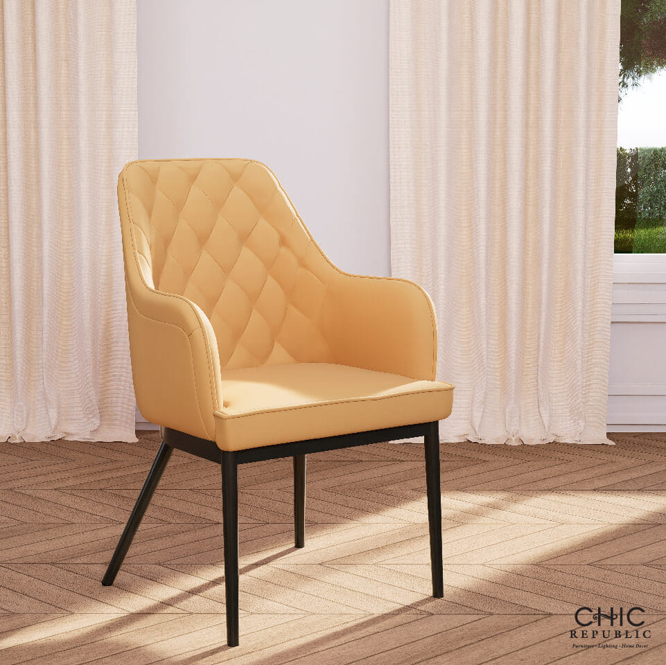 เก้าอี้รับประทานอาหาร CHIC REPUBLIC รุ่น GWYNETH สีเหลือง_8