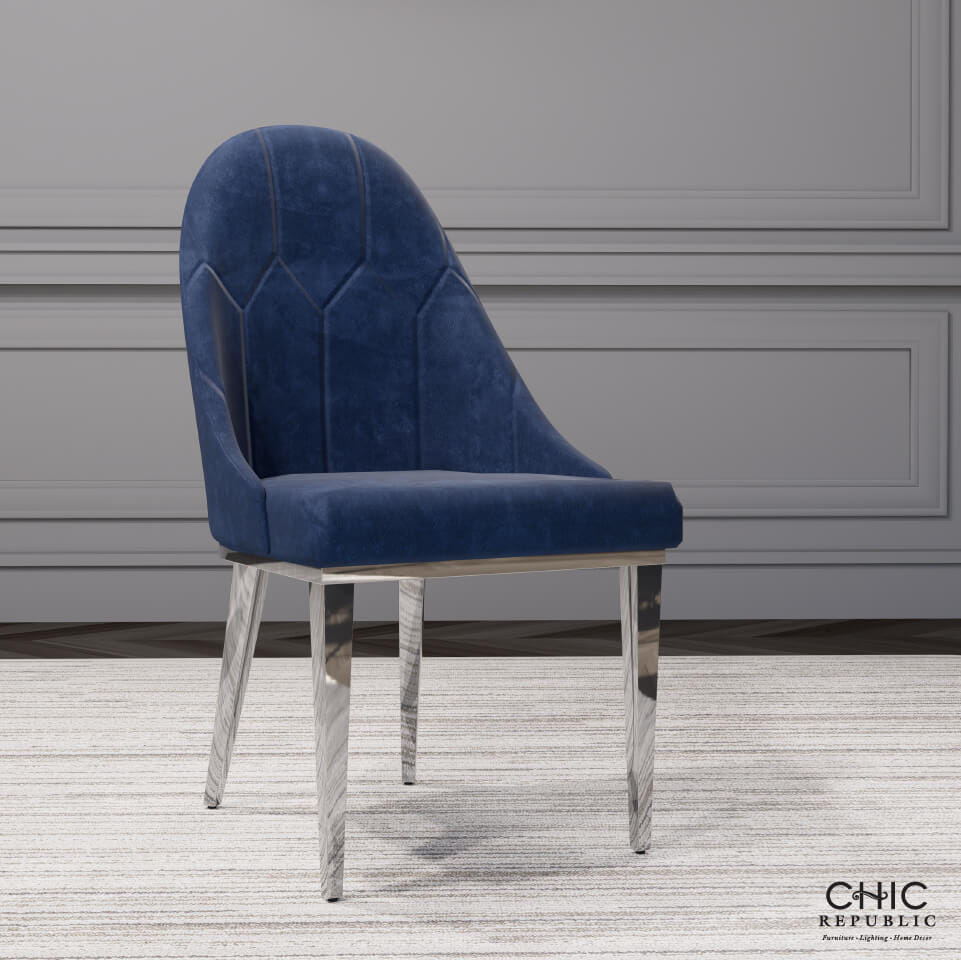 เก้าอี้รับประทานอาหาร CHIC REPUBLIC รุ่น REGINA-CH สีน้ำเงินเข้ม_7