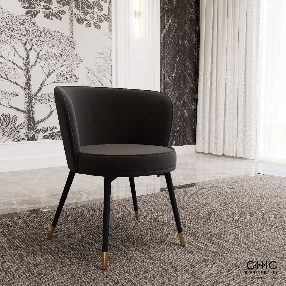 เก้าอี้รับประทานอาหาร CHIC REPUBLIC รุ่น LOPEZ สีน้ำตาลเข้ม_7