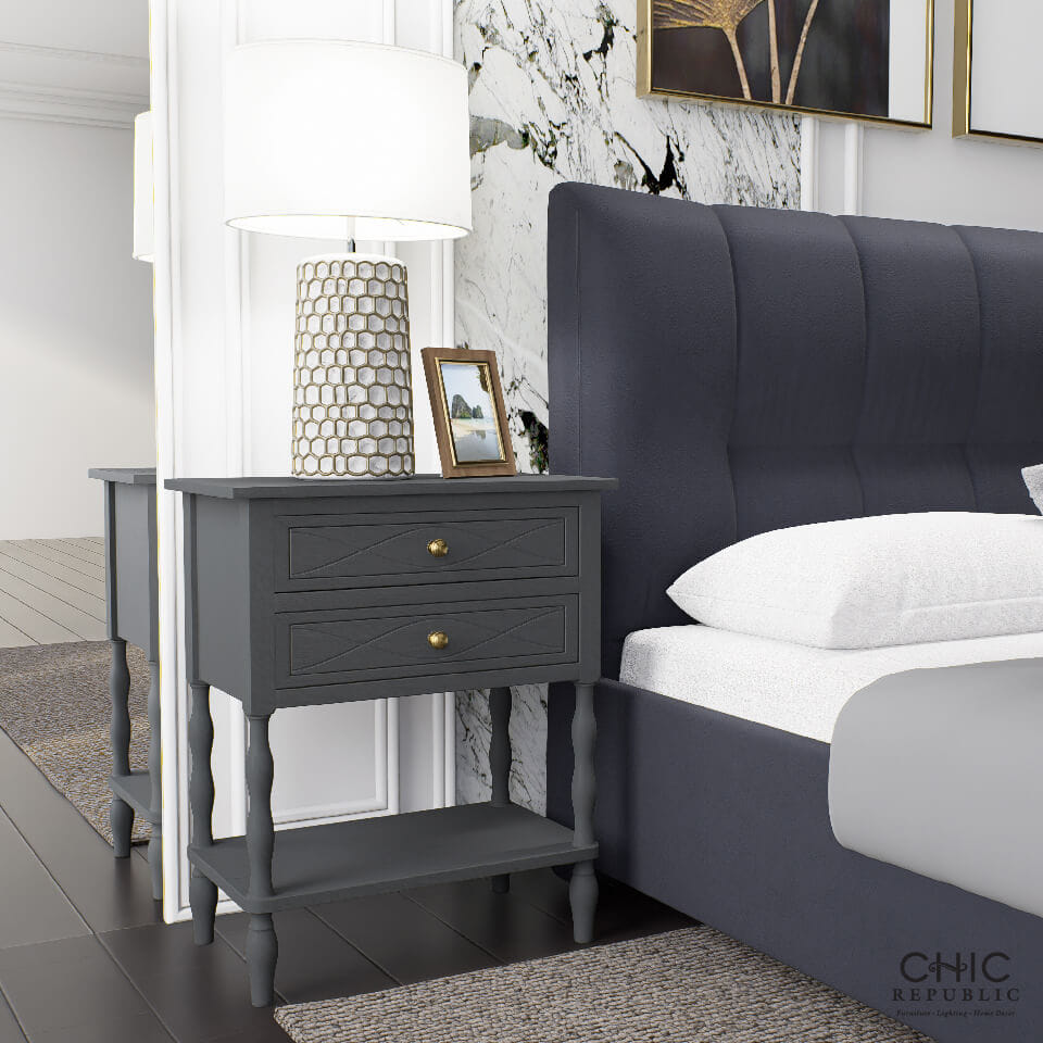 โต๊ะข้าง CHIC REPUBLIC รุ่น ROMITA/60 สีเทาเข้ม_7