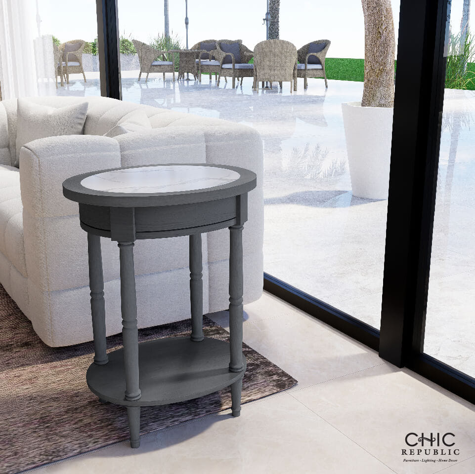 โต๊ะข้าง CHIC REPUBLIC รุ่น MIRELLO/50 สีเทาเข้ม_7
