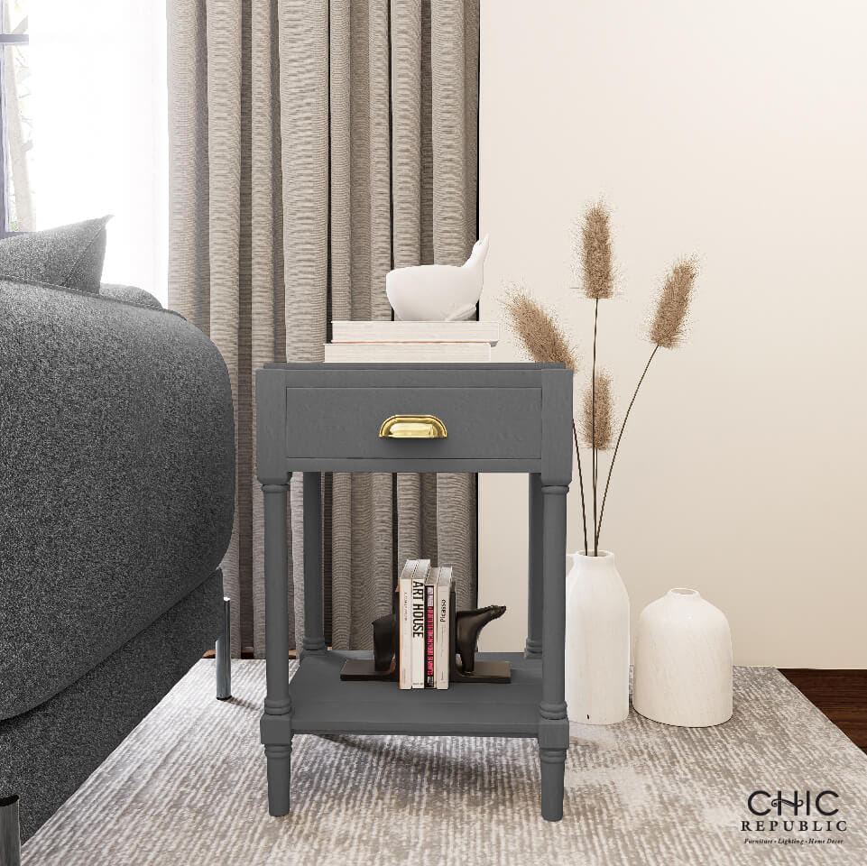 โต๊ะข้าง CHIC REPUBLIC รุ่น MURLAND/45 สีเทาเข้ม_8