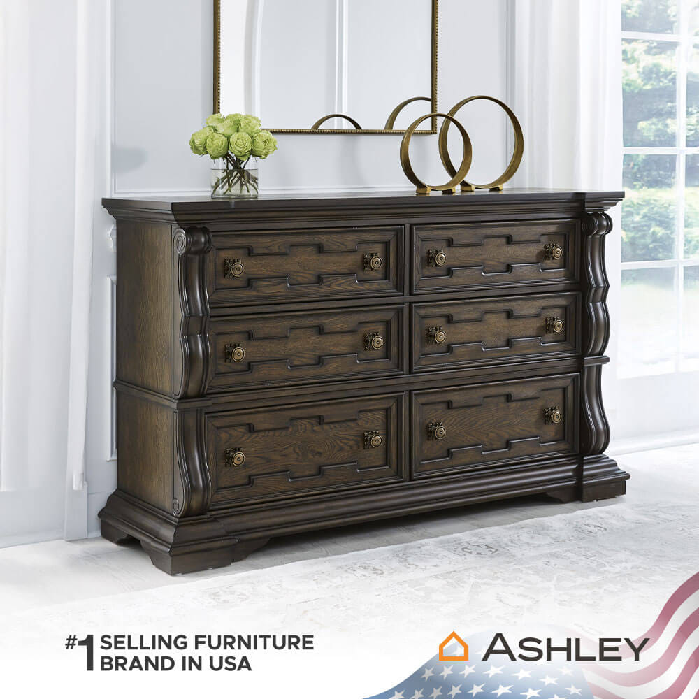 ตู้ลิ้นชัก 6 ลิ้นชัก ASHLEY FURNITURE HOMESTORE รุ่น MAYLEE/181 สีน้ำตาลเข้ม_7