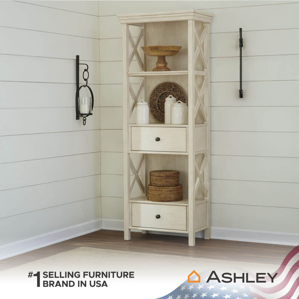 ตู้สูง บานผสม ASHLEY FURNITURE HOMESTORE รุ่น BOLANBURG/64 สีขาววินเทจ