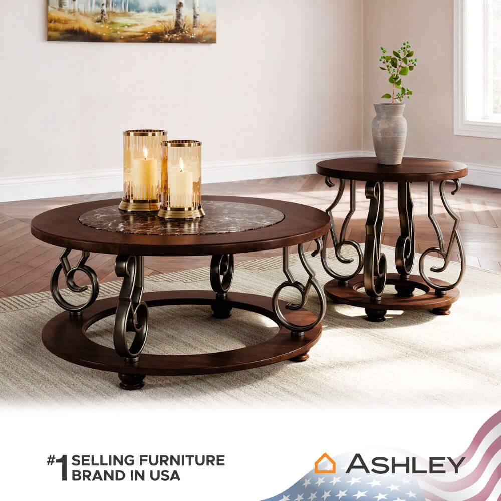 โต๊ะกลาง ASHLEY FURNITURE HOMESTORE รุ่น FRALLYN/106 สีน้ำตาลเข้ม_6