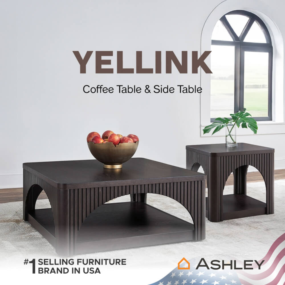 โต๊ะกลาง ASHLEY FURNITURE HOMESTORE รุ่น YELLINK/96 สีดำ_7