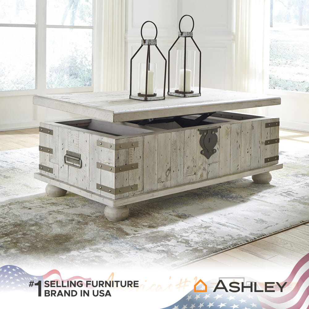 โต๊ะกลาง พร้อมลิฟท์ท็อป ASHLEY FURNITURE HOMESTORE รุ่น CARYNHURST/132 สีขาววินเทจ_6