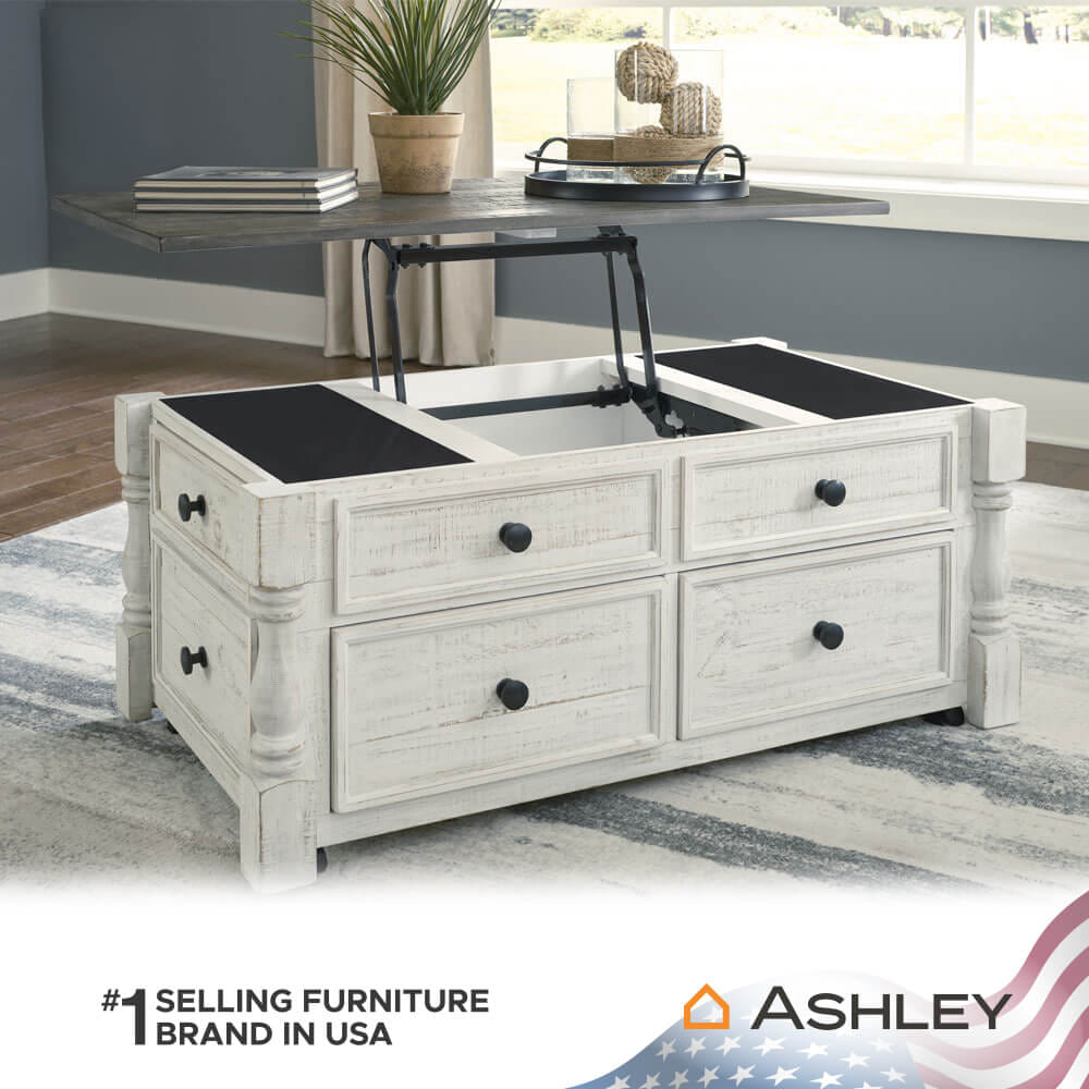 โต๊ะกลาง พร้อมลิฟท์ท็อป ASHLEY FURNITURE HOMESTORE รุ่น HAVALANCE/116 สีขาววินเทจ_9