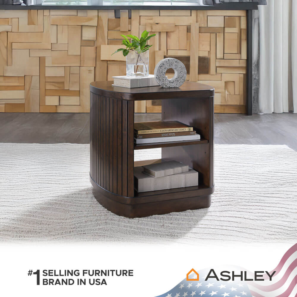 โต๊ะข้าง ASHLEY FURNITURE HOMESTORE รุ่น KORESTONE/63 สีน้ำตาลเข้ม