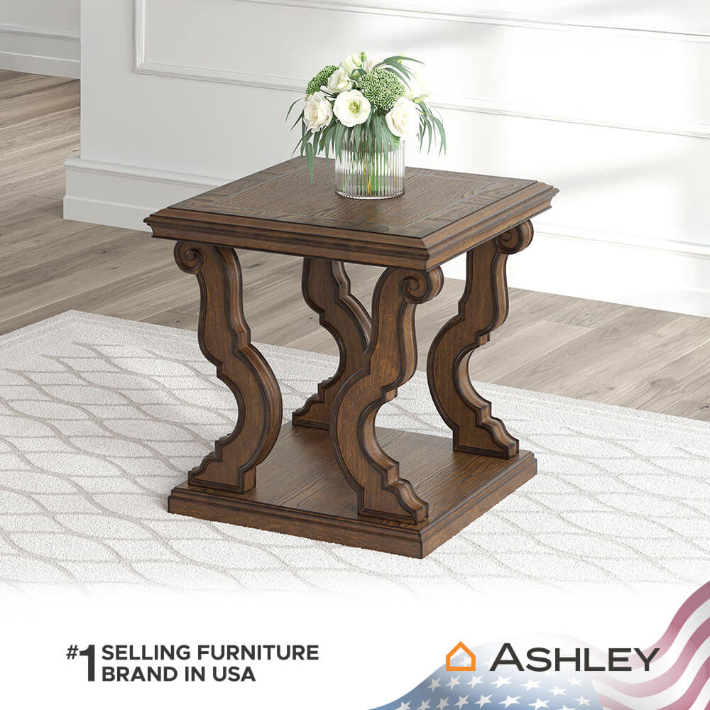 โต๊ะข้าง ASHLEY FURNITURE HOMESTORE รุ่น MAYLEE/70 ขนาด 70 ซม. สีน้ำตาลเข้ม