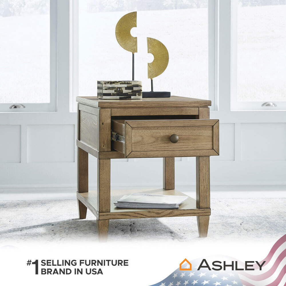 โต๊ะข้าง ASHLEY FURNITURE HOMESTORE รุ่น SHARLANCE/50 สีน้ำตาลอ่อน