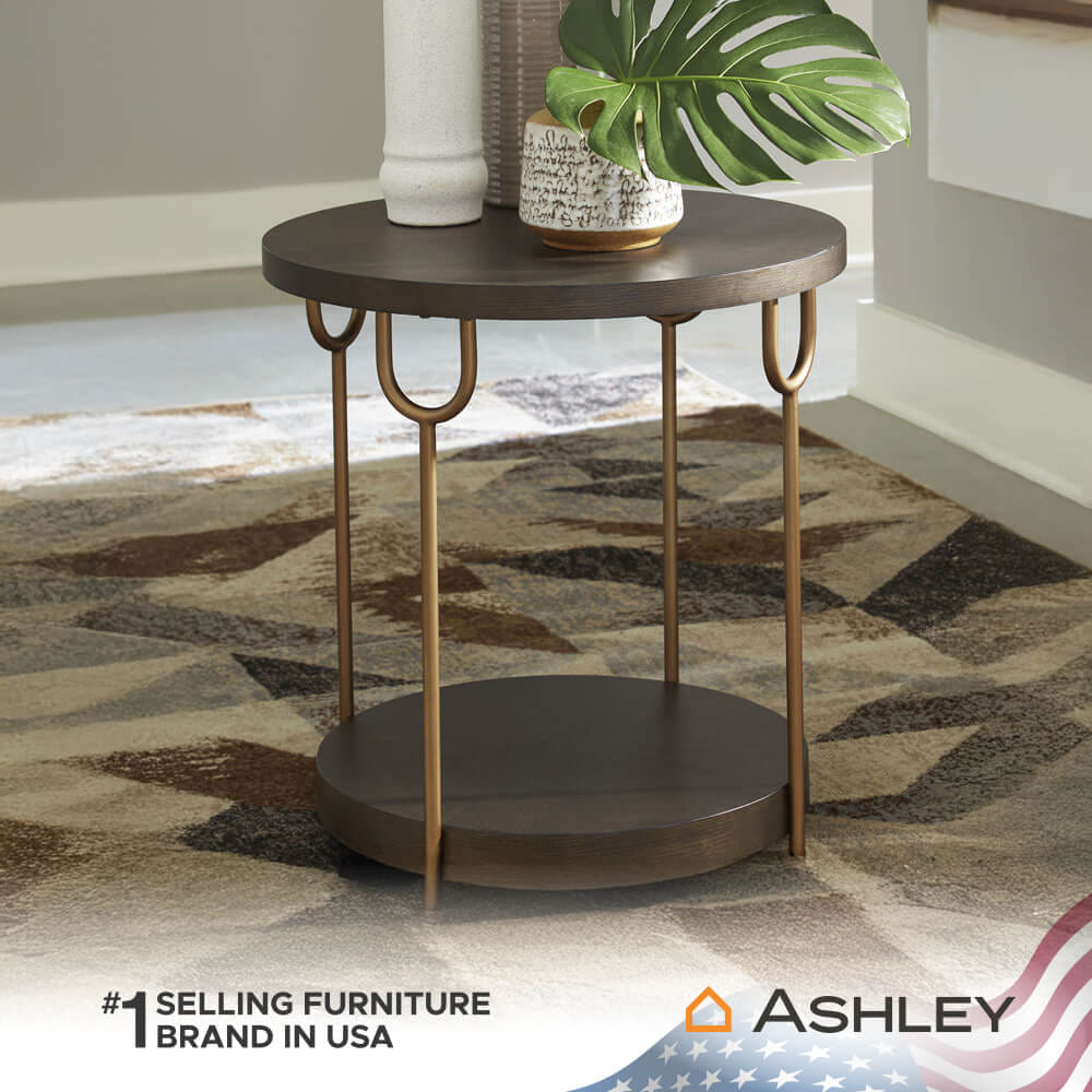 โต๊ะข้าง ASHLEY FURNITURE HOMESTORE รุ่น BRAZBURN/60 สีน้ำตาลเข้ม_4