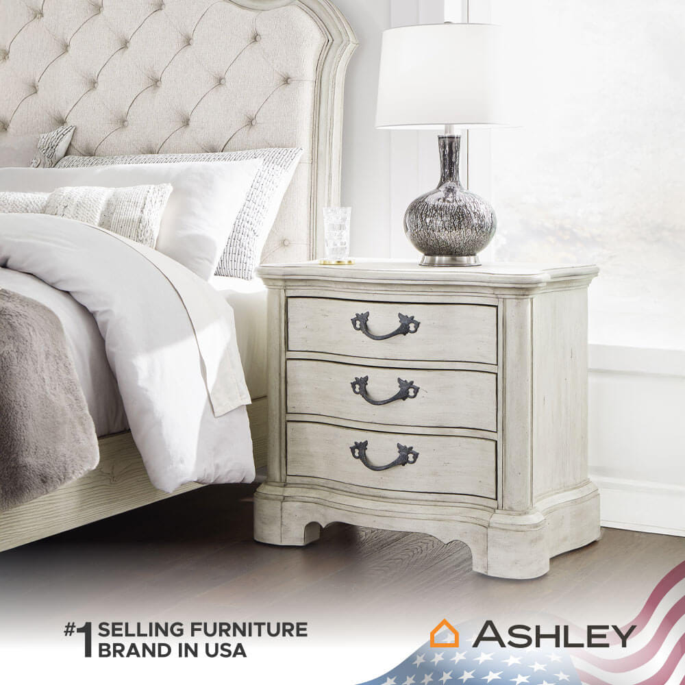 โต๊ะข้างเตียง ASHLEY FURNITURE HOMESTORE รุ่น ARLENDYNE สีขาววินเทจ_10
