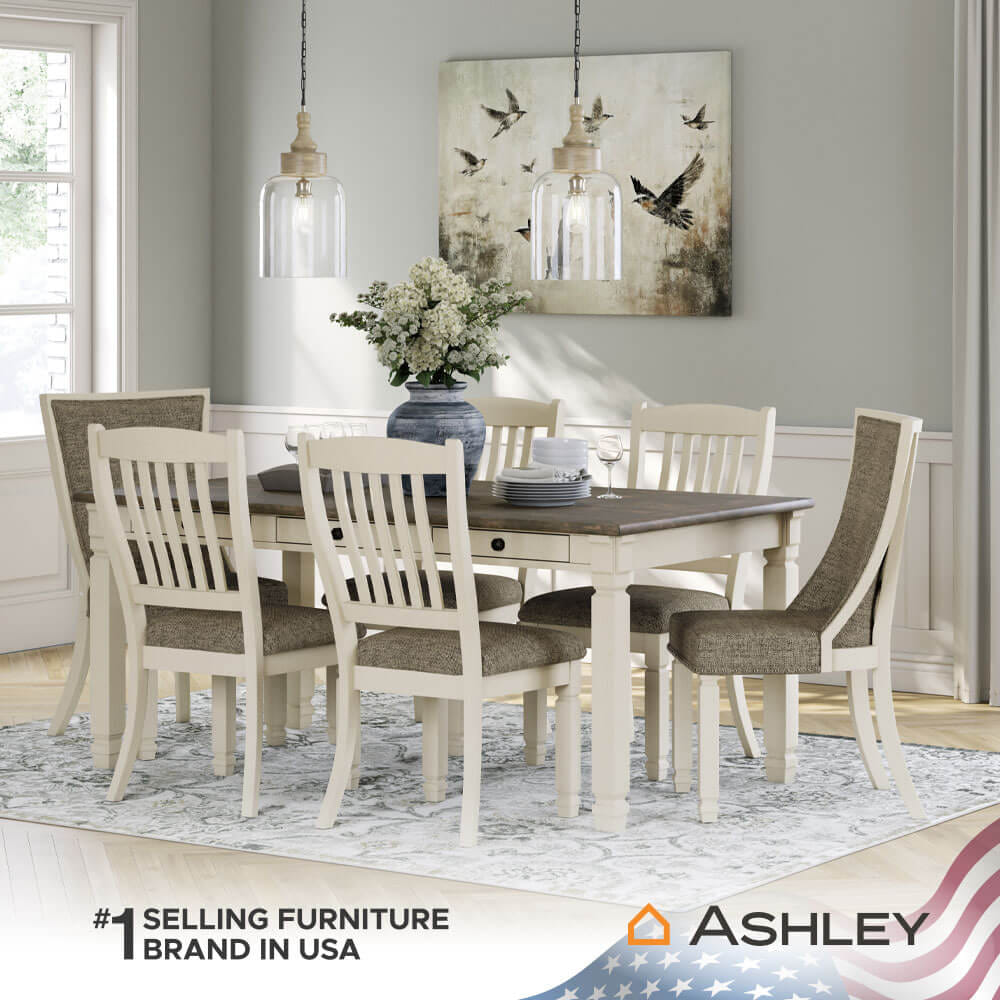 เก้าอี้ทานข้าว ASHLEY FURNITURE HOMESTORE รุ่น BOLANBURG-B สีขาววินเทจ