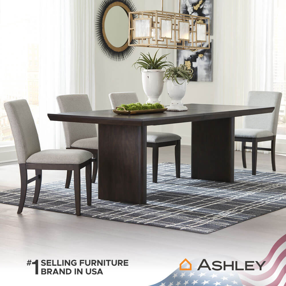 เก้าอี้ทานข้าว ASHLEY FURNITURE HOMESTORE รุ่น BRUXWORTH สีเทาอ่อน_7