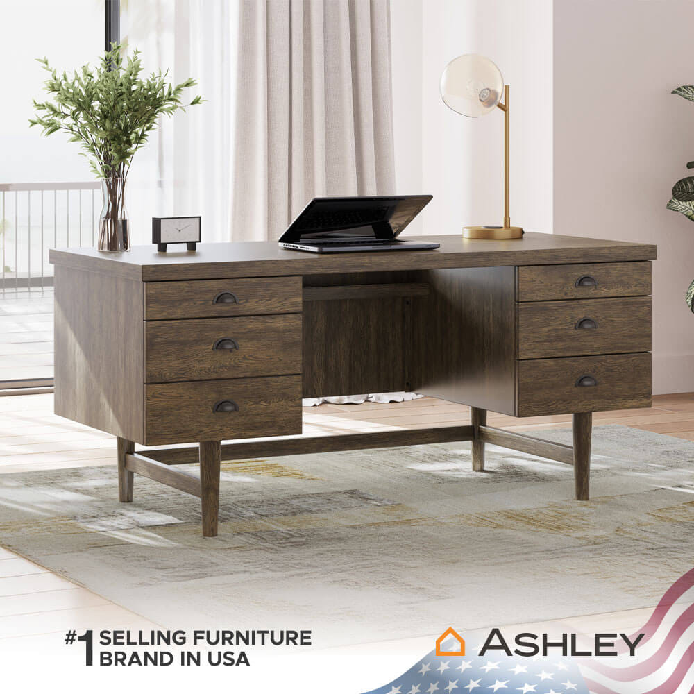 โต๊ะทำงาน ASHLEY FURNITURE HOMESTORE รุ่น AUSTANNY/168 สีน้ำตาล