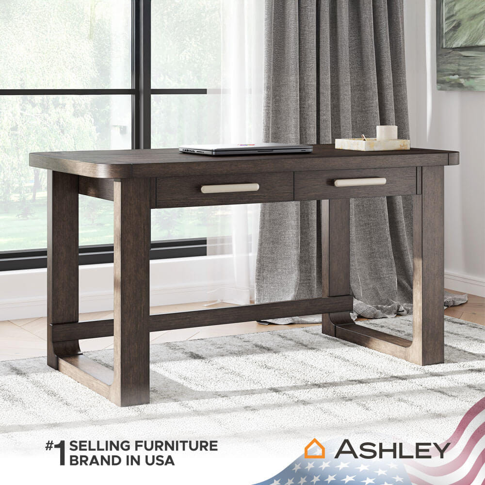 โต๊ะทำงาน ASHLEY FURNITURE HOMESTORE รุ่น BRECKINGTON/142 สีน้ำตาลเข้ม