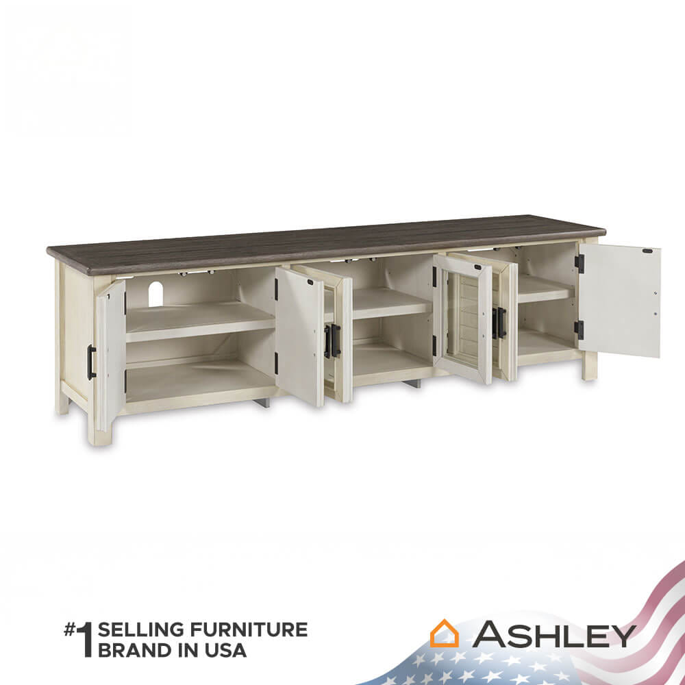 ตู้วางทีวี ASHLEY FURNITURE HOMESTORE รุ่น BOLANBURG/200 สีขาววินเทจ