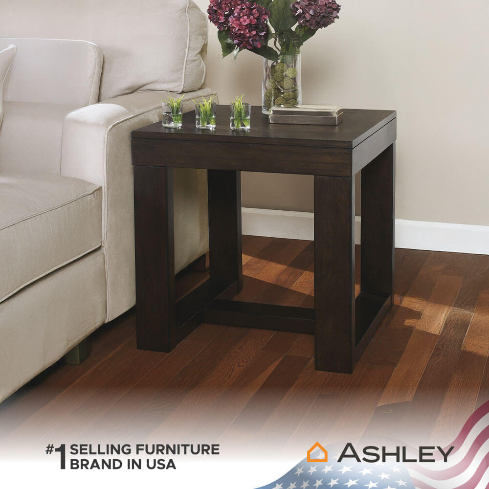 โต๊ะข้าง ASHLEY FURNITURE HOMESTORE รุ่น WATSON/60 สีน้ำตาลเข้ม