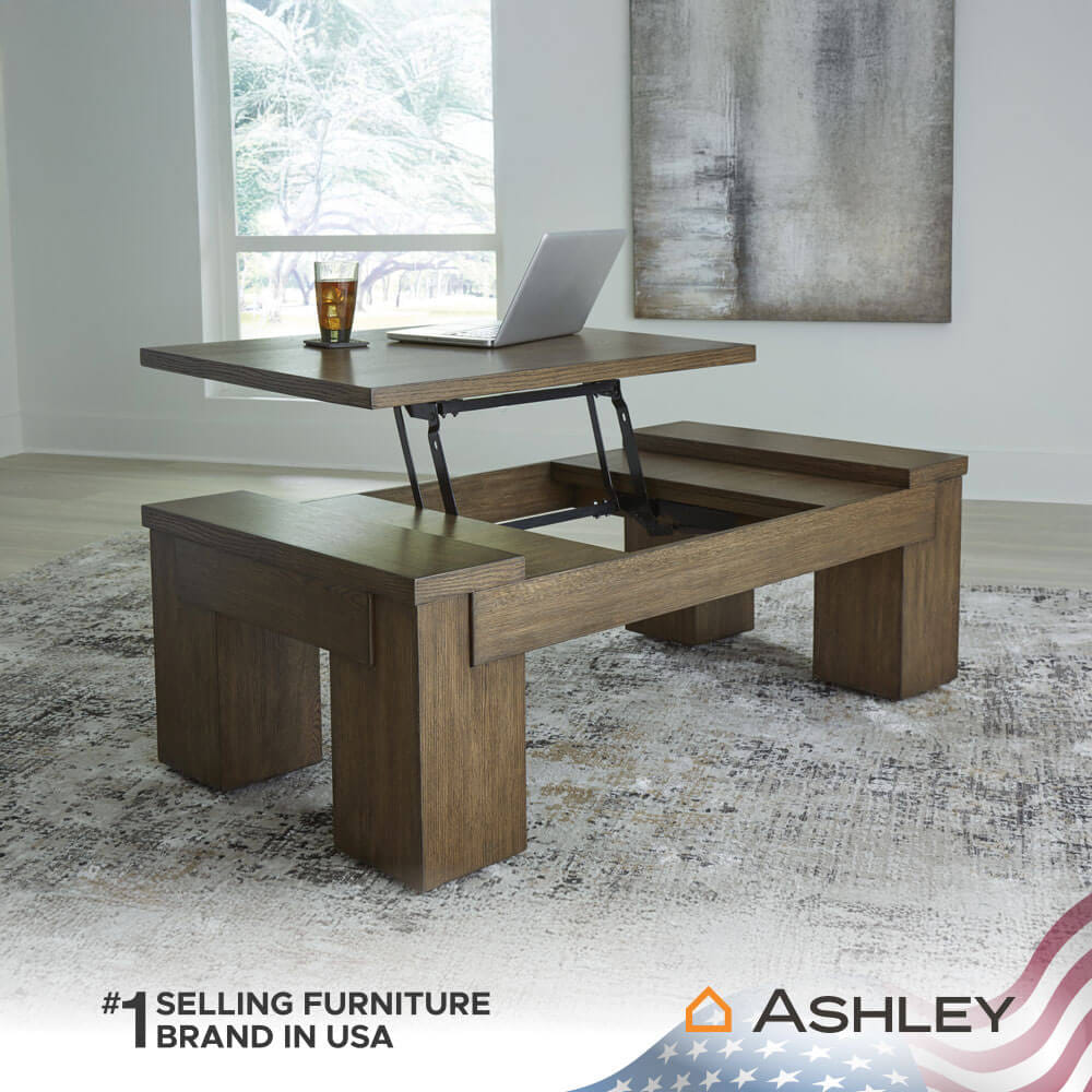 โต๊ะกลาง พร้อมลิฟท์ท็อป ASHLEY FURNITURE HOMESTORE รุ่น ROSSWAIN/137 สีน้ำตาล